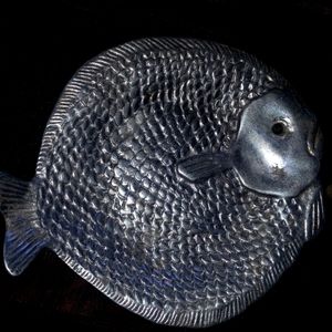 Rare silver fish bowl/plate